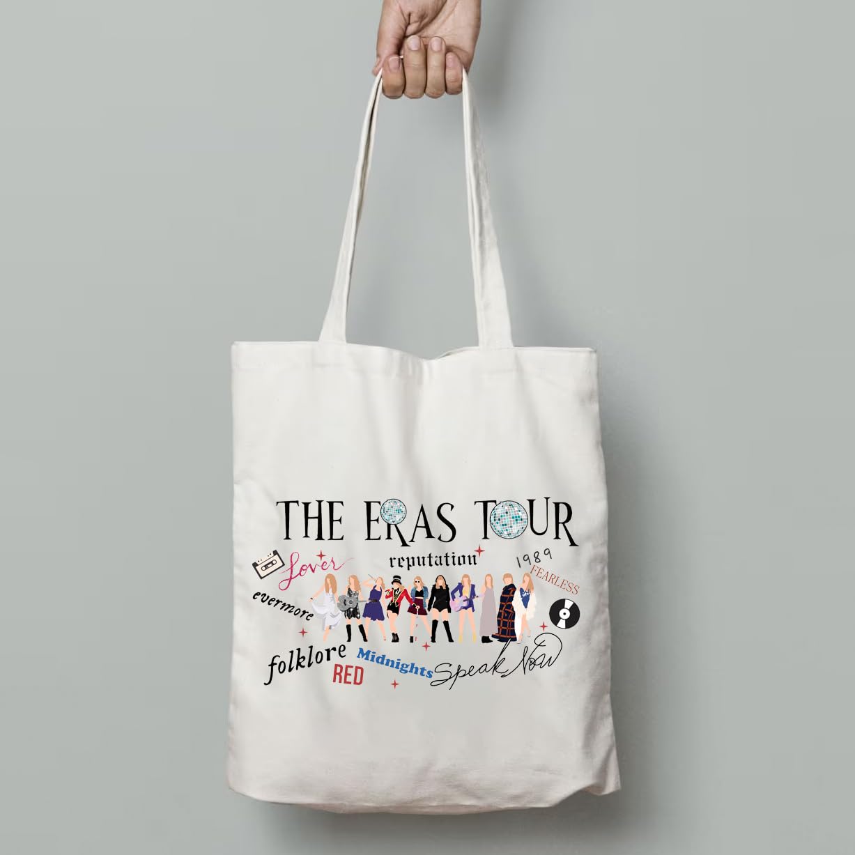 Singer Tour Gift Singer Version Tote Bag Music Lover Gift Album Name Shopping Tote Bags Singer's Merchandise for Fans (Album Name)