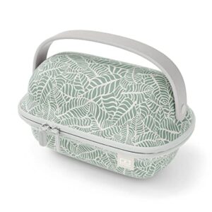 monbento - insulated lunch bag mb cocoon jungle - work lunch packing - keeps food hot/cold - can contain a bento box + a cutlery set - bpa free - food grade safe - nature pattern - green
