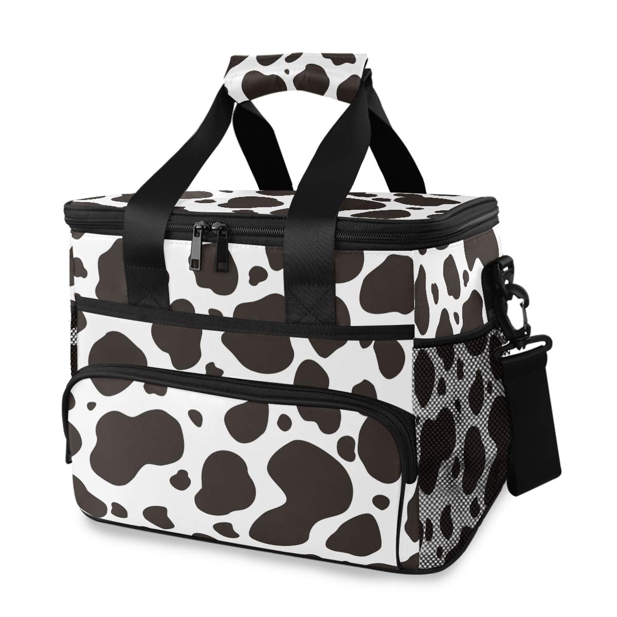 ALAZA Abstract Cow Skin Large Cooler Insulated Picnic Bag Lunch Box for Adult Men Women