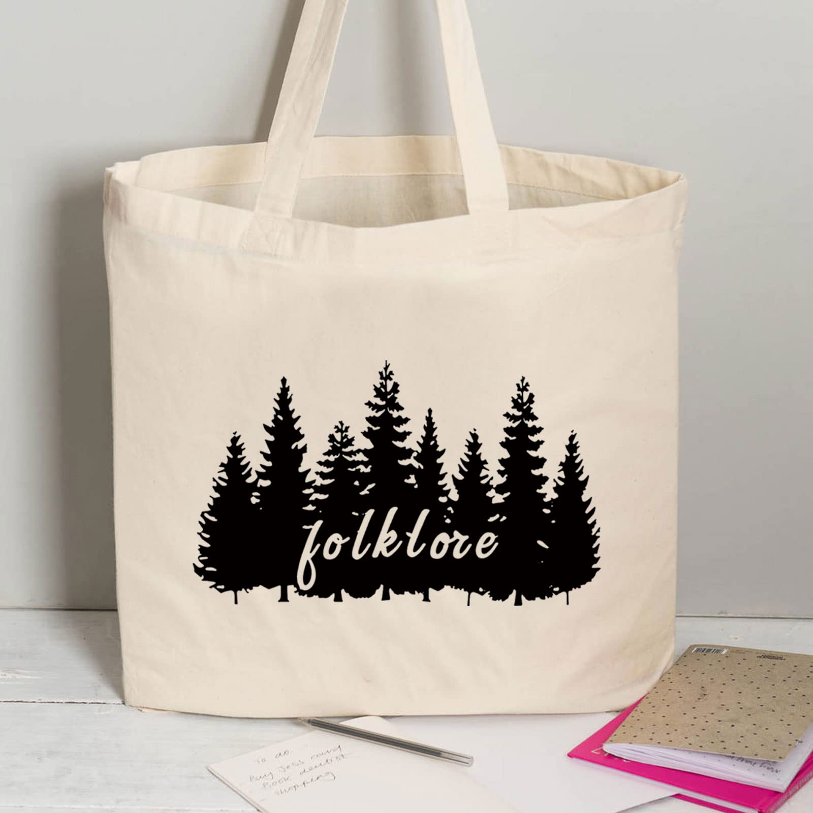 TOBGB Album Tote Bag Singer Fans Music Lover Gift Song Lyrics Gift Album Inspired Gift (Black Forest tote)