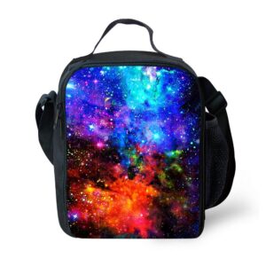 caiwei galaxy lunch bag insulated lunch box cooler bag (starry sky)