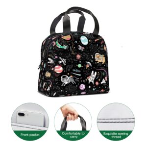 Giwawa Outer Space Lunch Bag for Boys Cat Dog Animal Lunch Box Insulated Lunch Box Lightweight Lunch Organizer Cooler Bag Kid School Women Men Adult