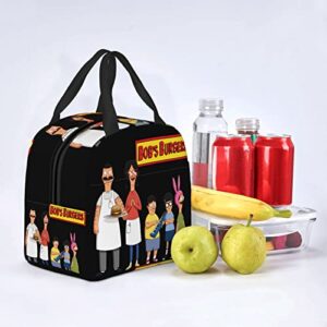 ORPJXIO Lunch Bag Bob's Anime Burgers Reusable Lunch Box Portable Insulated Lunch Tote for Outdoor Picnic Office 8.5 X 8 X 5in