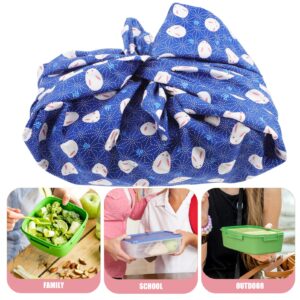 ABOOFAN Japanese Traditional Wrapping Cloth Rabbit Printed Handkerchief Bento Lunch Bandana Cover Bag Gift Box Packaging Cloth for Home Outdoor Picnic