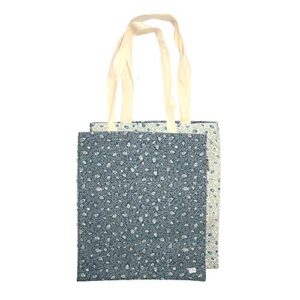 emanuel cotton tote bag for women | printed reusable bags (blue)