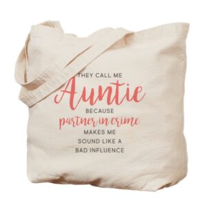 cafepress auntie partner in crime tote bag canvas tote shopping bag
