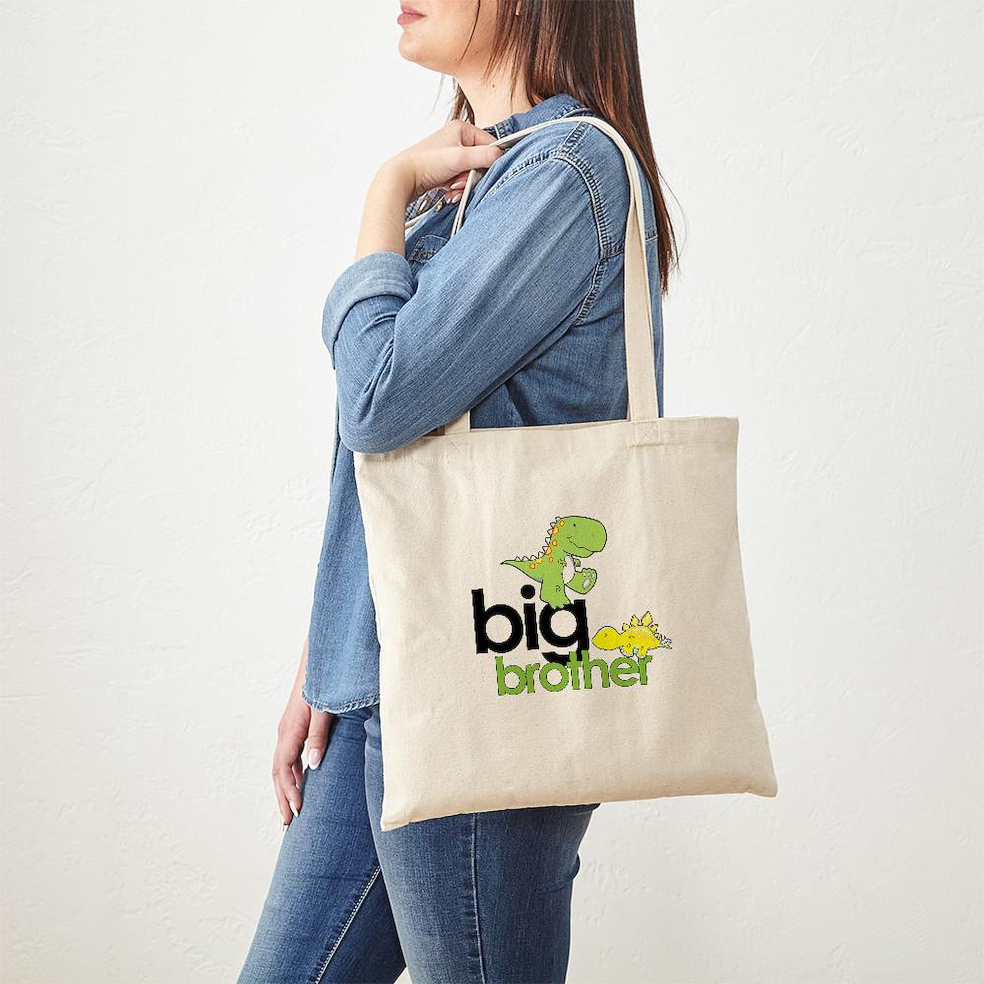 CafePress Big Brother T Shirt Dinosaur Tote Bag Canvas Tote Shopping Bag