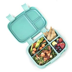 Bentgo Fresh (Aqua) – Leak-Proof & Versatile 4-Compartment Bento-Style Lunch Box – Ideal for Portion-Control and Balanced Eating On-The-Go – BPA-Free and Food-Safe Materials