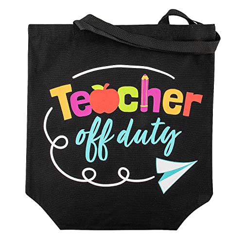 Fun Express 18" x 20" Large Teacher Off Duty Canvas Tote Bag