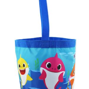 Baby Shark Boys Girls Collapsible Gift Basket Bucket Tote Bag (Blue, One Size)