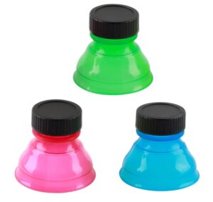 duehut 3 pcs soda bottle caps drink bottle hat reusable soda can hat snap on pop drink covers lid protector can change soda caps, can be used for soda,sprite, beer cans(3 colors)