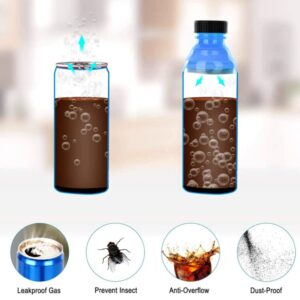 Duehut 3 PCS Soda Bottle Caps Drink Bottle hat Reusable Soda Can hat Snap On Pop Drink Covers Lid Protector Can Change Soda Caps, Can Be Used for Soda,Sprite, Beer Cans(3 Colors)