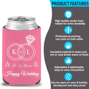 Custom Can Beer Coolers Sleeve 1-150 Bulk Personalized Insulated Beverage Bottle Holder with Photo Image Logo Text for Party Wedding Birthday