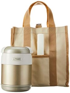 tiger corporation lwr-a072 thermal lunch box, champagne gold