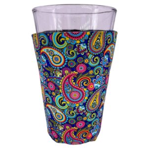 paisley pattern pint glass coolie (2 pack)