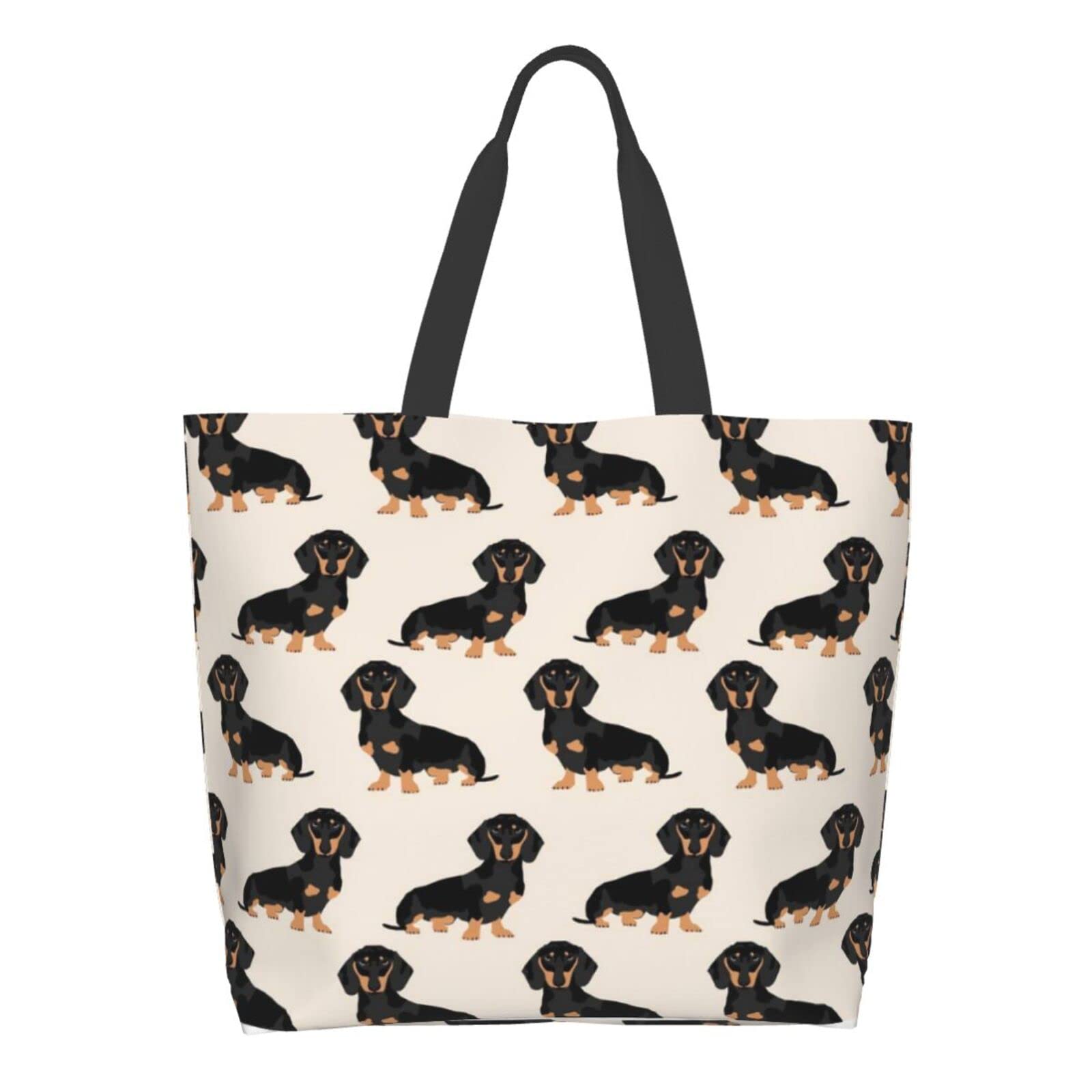 Wiener Dog Fabric Doxie Dachshund Weiner Dog Pet Dogs Waterproof Tote Bag Women Large Capacity Shoulder Grocery Shopping Bags