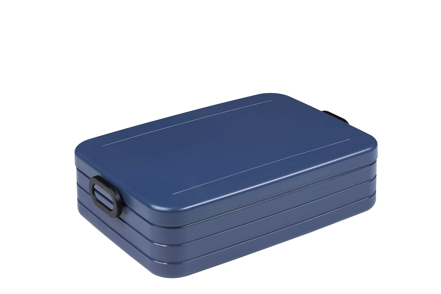 MEPAL, Bento Detachable Lunch Box Large with 2 Compartments for Food Storage and a Fork, Portable, BPA Free, Nordic Denim, Holds 1500ml|51 oz, 1 Count