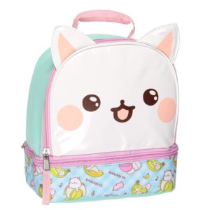 bananya lunch tote 3d character dual compartment insulated lunch box