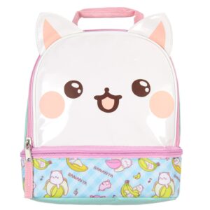 Bananya Lunch Tote 3D Character Dual Compartment Insulated Lunch Box