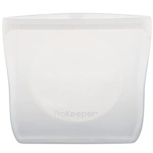 progressive international prokeeper large, 3 cup reusable, 100% silicone sandwich bag, clear