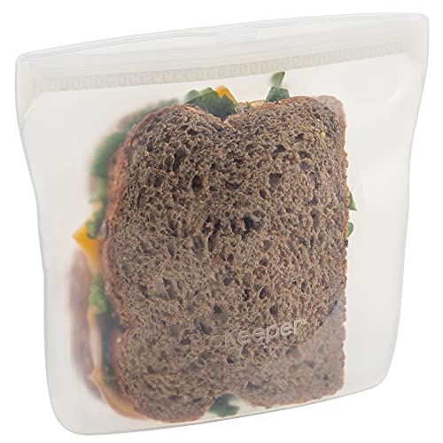 Progressive International ProKeeper Large, 3 Cup Reusable, 100% Silicone Sandwich Bag, Clear