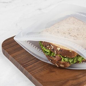 Progressive International ProKeeper Large, 3 Cup Reusable, 100% Silicone Sandwich Bag, Clear