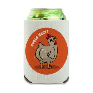 guess what chicken butt funny can cooler - drink sleeve hugger collapsible insulator - beverage insulated holder