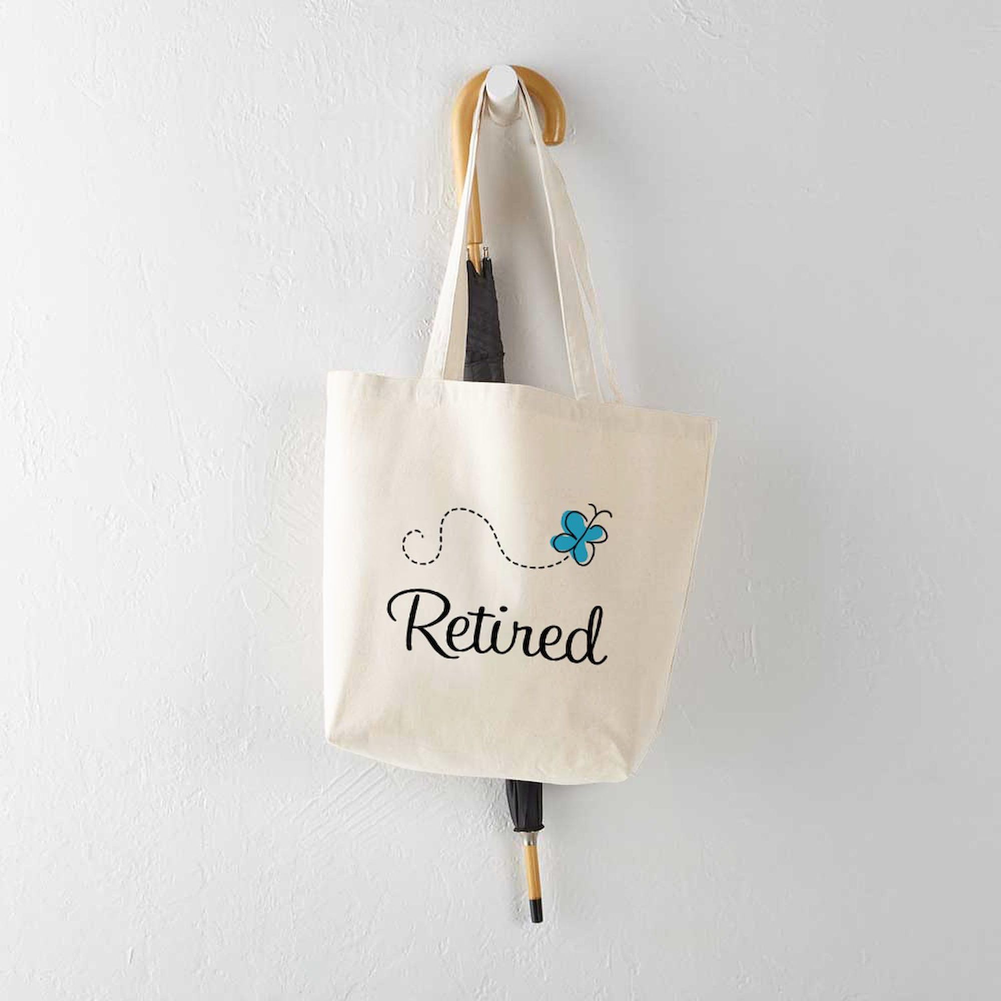 CafePress Pretty Retired Retirement Tote Bag Canvas Tote Shopping Bag