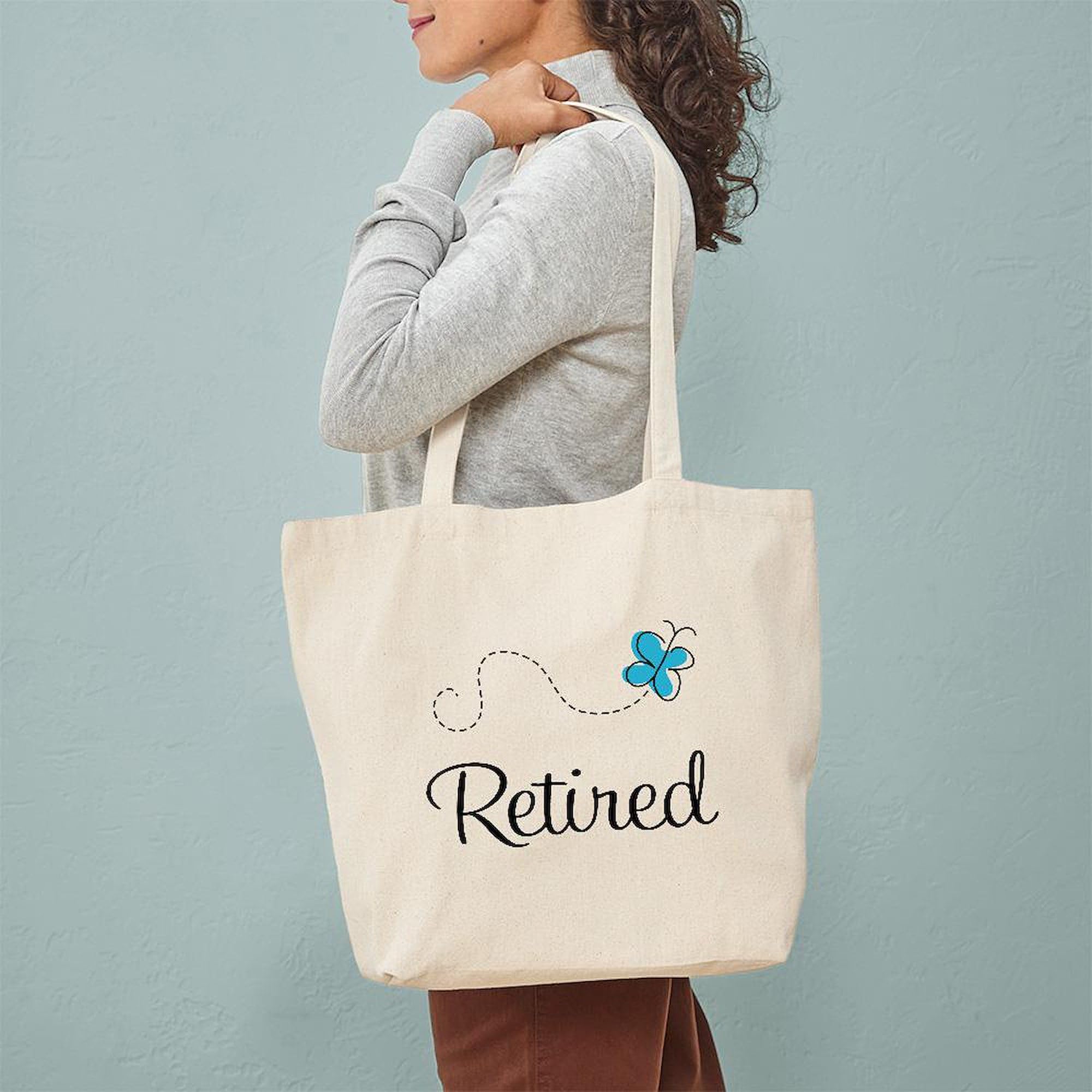 CafePress Pretty Retired Retirement Tote Bag Canvas Tote Shopping Bag