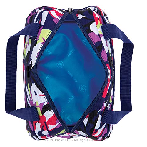 PackIt Freezable Hampton Lunch Bag with Shoulder Straps, Bright Floral