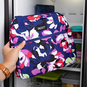 PackIt Freezable Hampton Lunch Bag with Shoulder Straps, Bright Floral