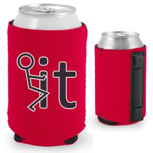 fck it funny magnetic can coolie (red, 1)