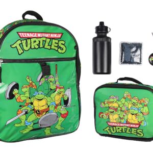 Nickelodeon Teenage Mutant Ninja Turtles Team Leonardo Raphael Donatello Michelangelo 5 PC Backpack Lunchbox Icepack Water Bottle