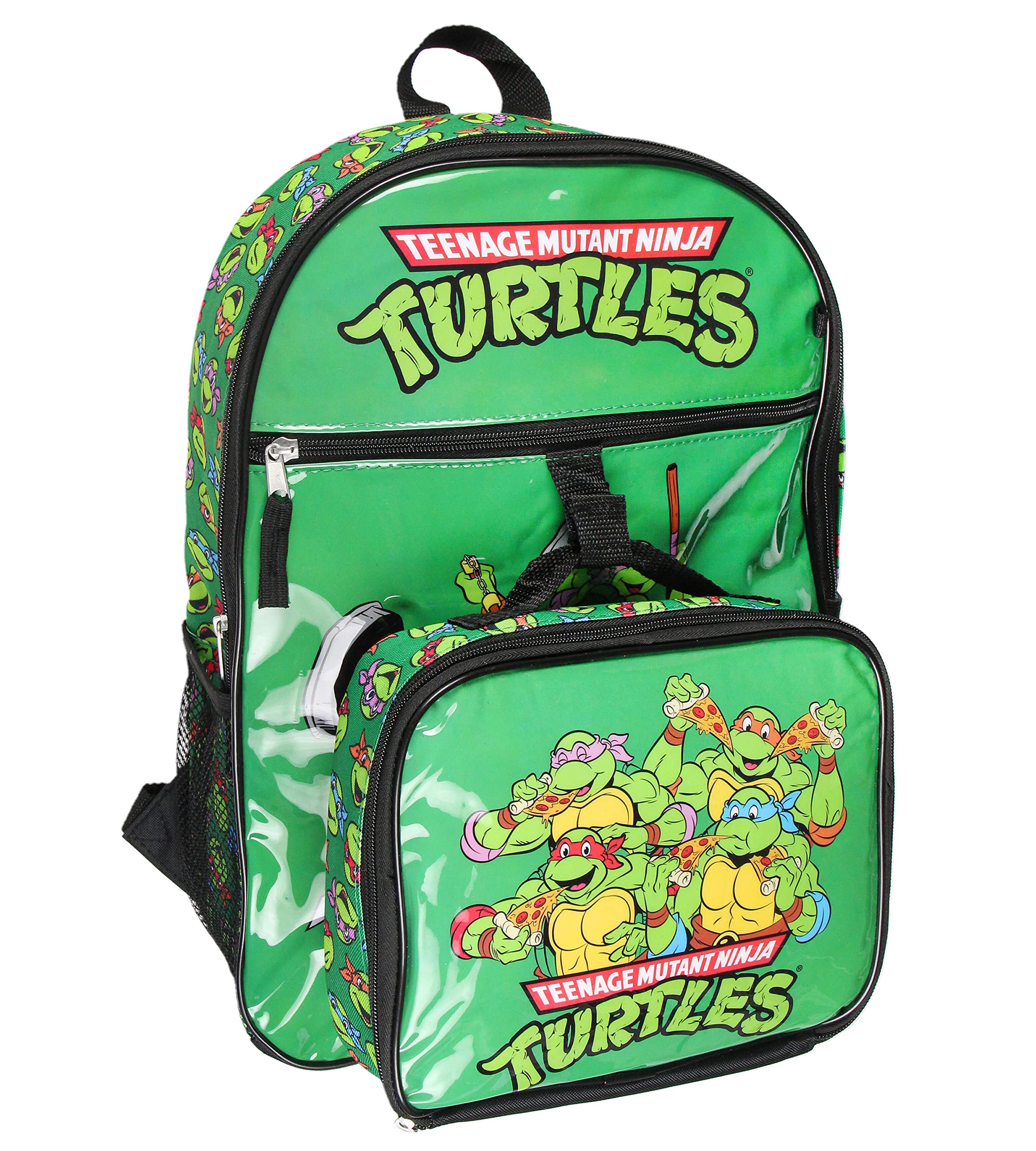 Nickelodeon Teenage Mutant Ninja Turtles Team Leonardo Raphael Donatello Michelangelo 5 PC Backpack Lunchbox Icepack Water Bottle