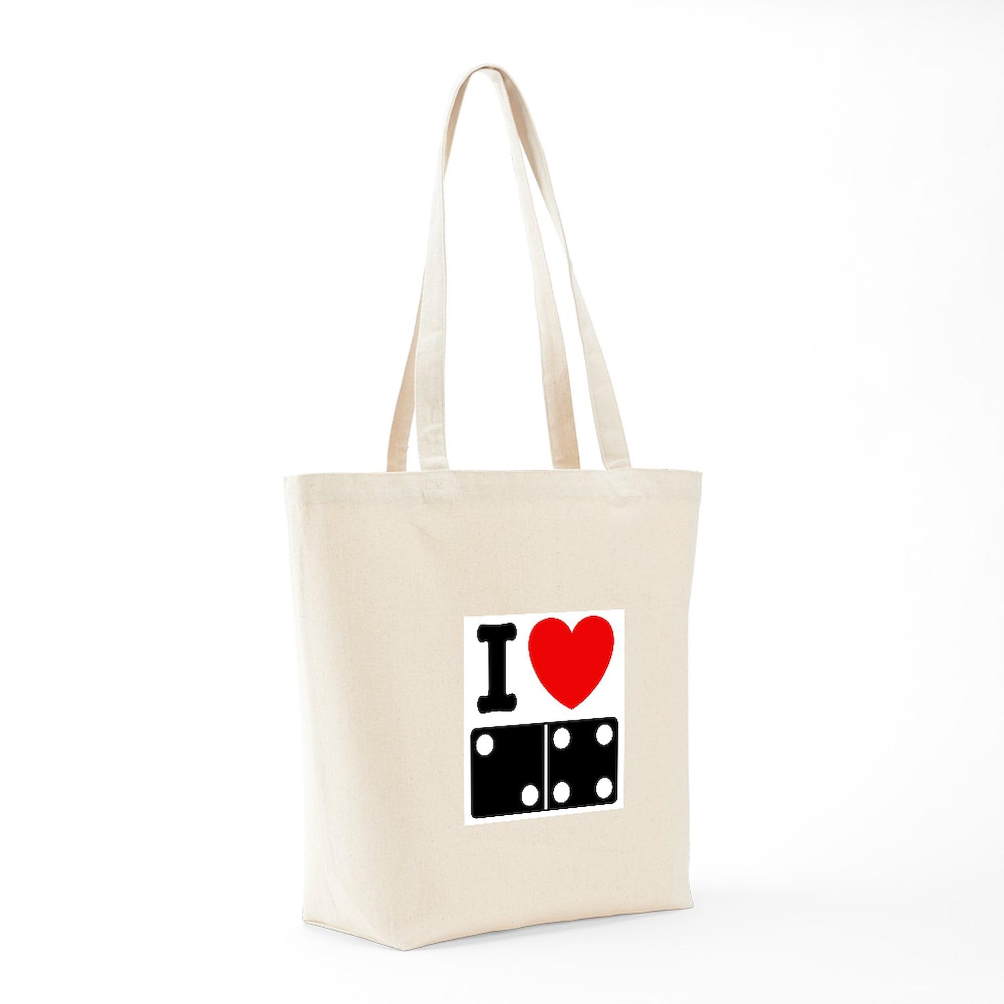 CafePress I Love Dominoes Tote Bag Canvas Tote Shopping Bag