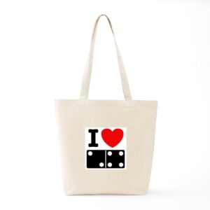 CafePress I Love Dominoes Tote Bag Canvas Tote Shopping Bag