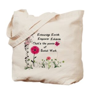 cafepress power of social work tote bag canvas tote shopping bag