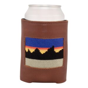 needlepoint can coolers (mountain range)