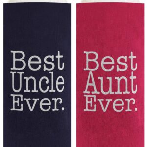 Best Aunt Uncle Ever Couples 2 Pack Ultra Slim Can Coolie Drink Coolers Coolies Multi