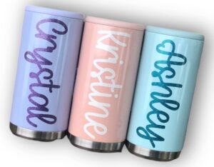 personalized skinny can cooler-seltzer can cooler-skinny seltzer-bridesmaid gift-slim can cooler-customized girls trip gif