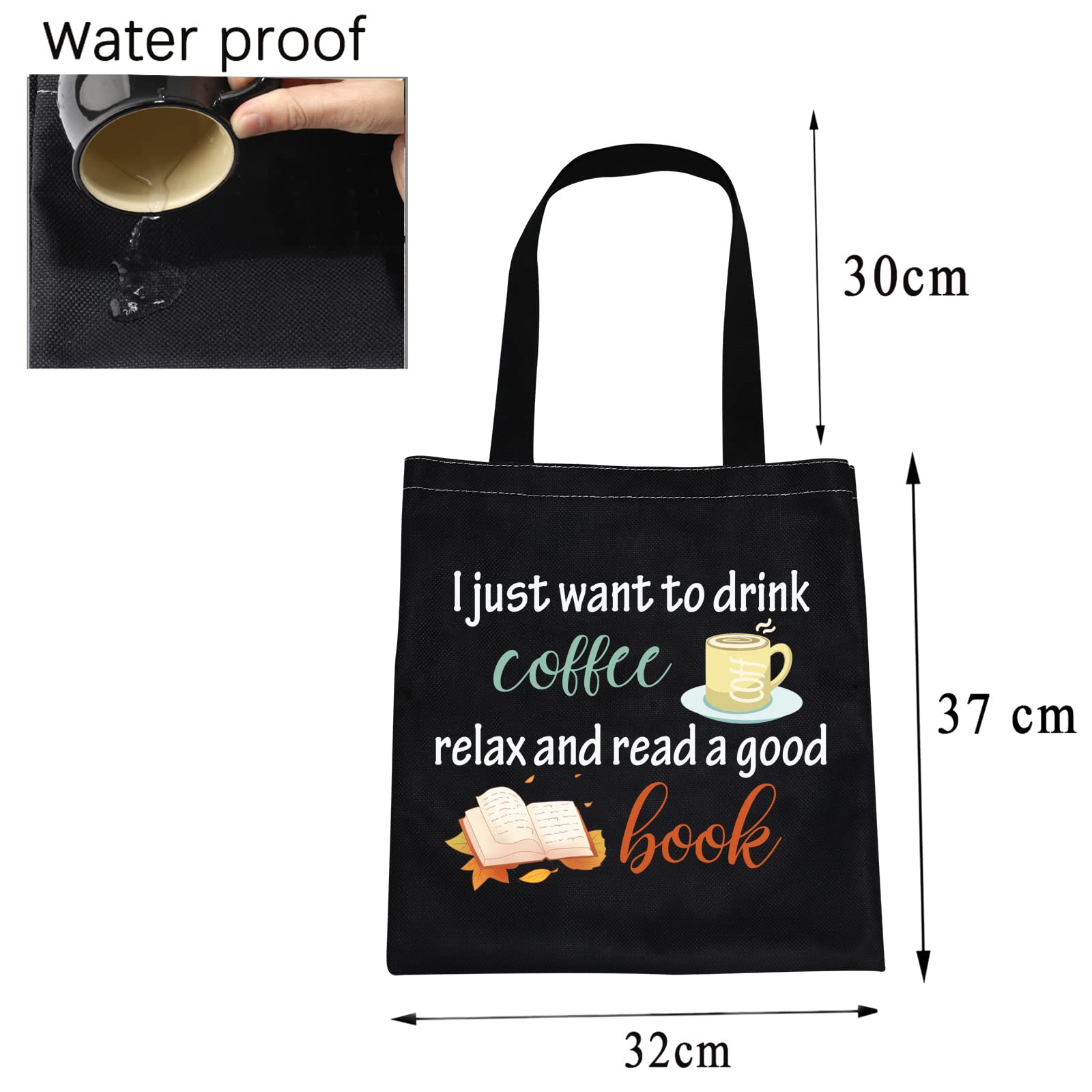 Coffee Book Lover Gifts Reusable Book Tote Bags Bookworm Gifts Librarian Gifts Literary Readers Gift Book School Canvas Bag (book coffee Tote Bag)