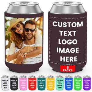 30 Pack Personalized Can Sleeve Coolers with Your Text Logo or Image Wedding Favors Bachelor Party Favors Birthday Party Favors