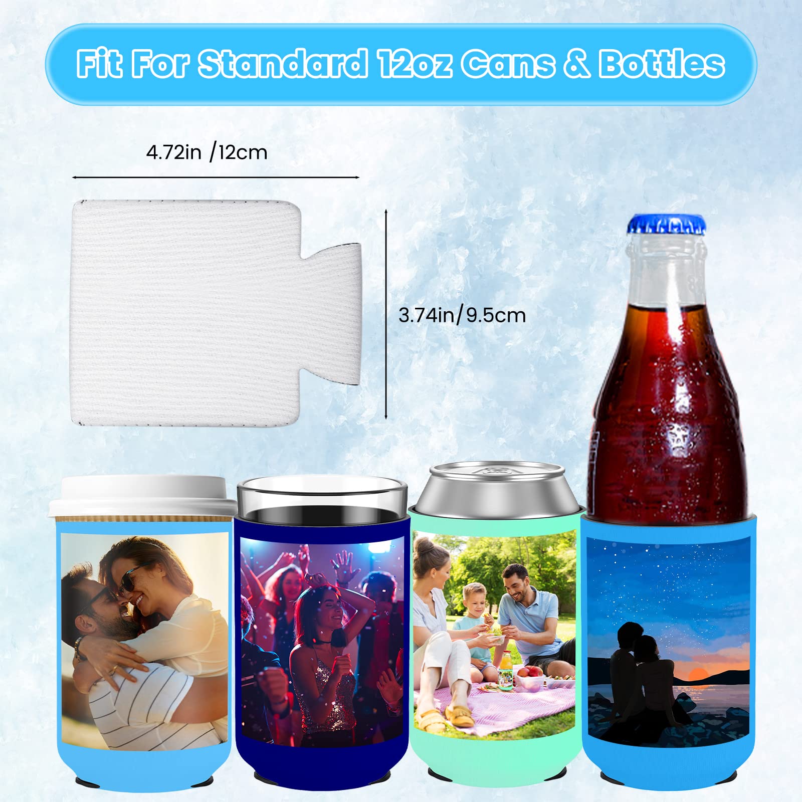 30 Pack Personalized Can Sleeve Coolers with Your Text Logo or Image Wedding Favors Bachelor Party Favors Birthday Party Favors