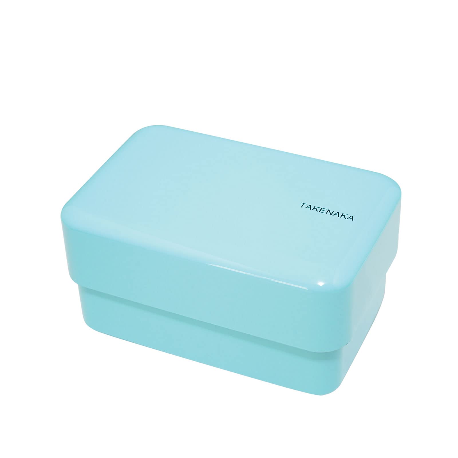 TAKENAKA Bento Nibble Box, Eco-Friendly Lunch Box Made in Japan, BPA and Reed Free, 100% Recycle Plastic Bottle Use, Microwave and Dishwasher Safe, Bento Box (Blue Ice *Band: Cream)