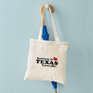 CafePress Somebody In Texas Loves Me Tote Bag Canvas Tote Shopping Bag