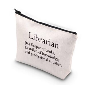 bdpwss librarian cosmetic bag school librarian retirement gift keeper of books guardian of knowledge librarian definition gift (librarian bag)
