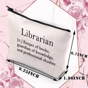 BDPWSS Librarian Cosmetic Bag School Librarian Retirement Gift Keeper Of Books Guardian Of Knowledge Librarian Definition Gift (Librarian bag)