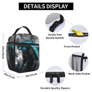 Yiwbor Portable Lunch Box Insulated Lunch Bag Reusable Cooler Tote Bag for Work Picnic Camping