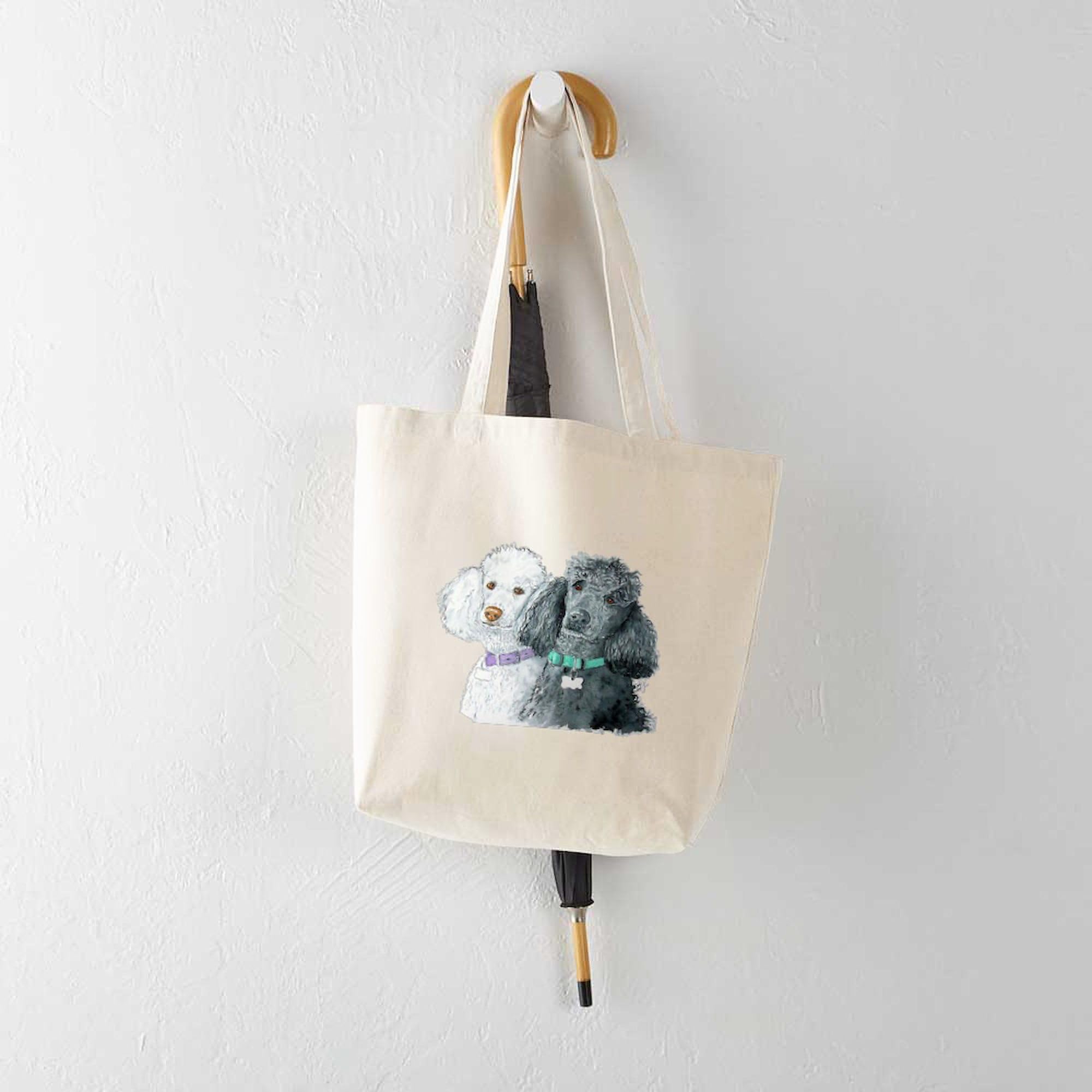 CafePress Two Poodles Tote Bag Canvas Tote Shopping Bag