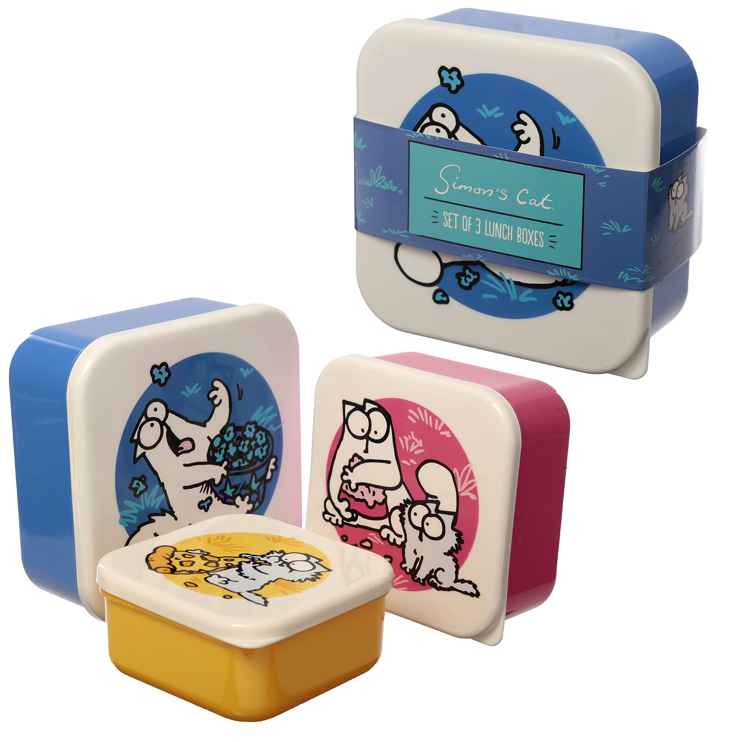 Puckator Simon's Cat Lunch Box Set of 3 M/L/XL